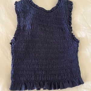 Navy Crop Tank CJLA